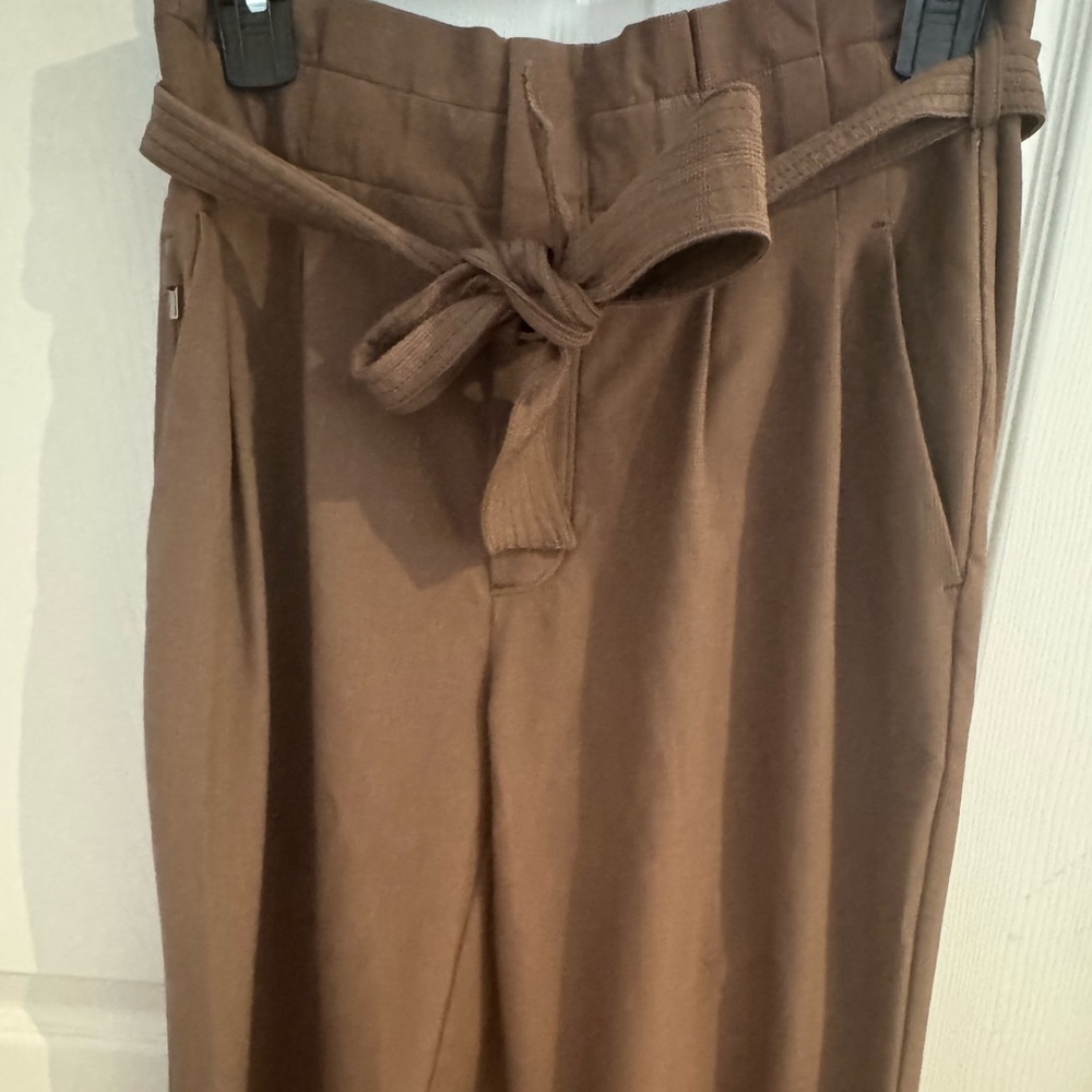 ATHLETA Women's Size 4 Skyline High Waisted Pants Brown Plaid Comfort Dress Pant - Picture 5 of 15